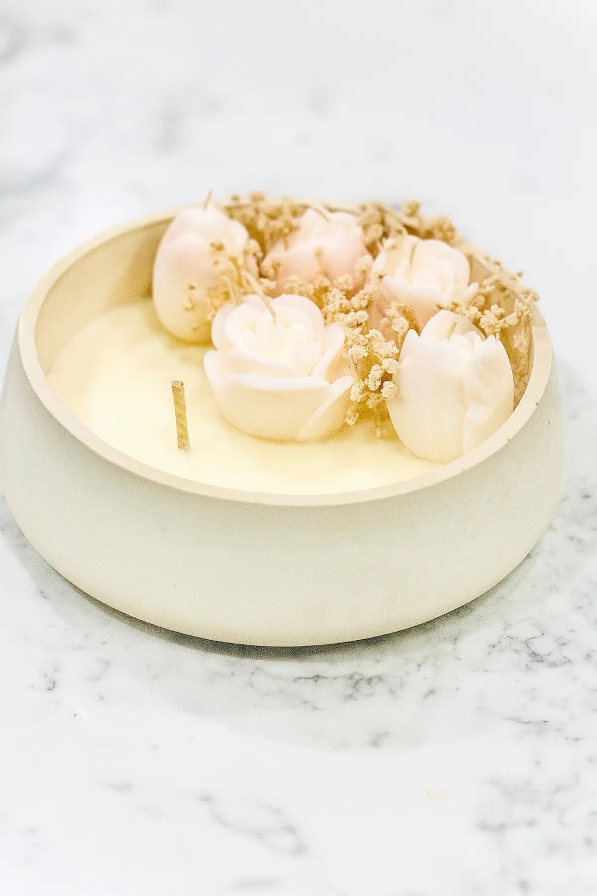 Bloomea Harmony Floral Candle — hand-poured botanical soy candle in a hand crafted bowl Zenglow