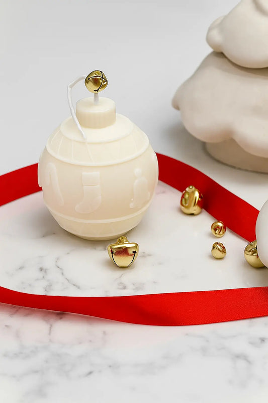 Christmas Bauble Candle — hand-poured round ornament-style festive candle.