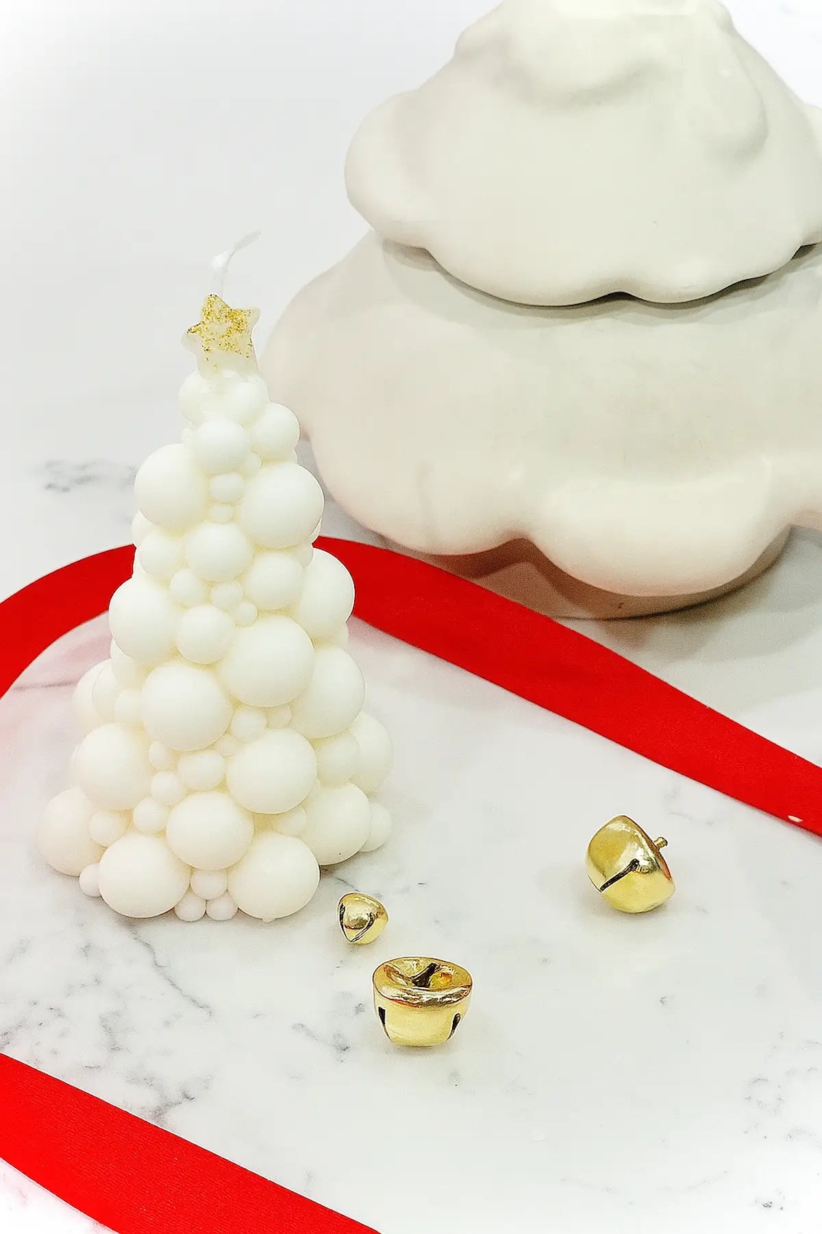 Christmas Bubble Tree Candle — sculptural bubble-style festive candle.