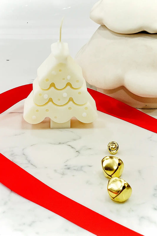 Small Christmas Tree Candle — hand-poured mini festive tree candle.Zenglow 